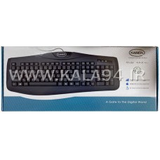 کیبورد سیمی KAISER KA-K703 / کلید مقاوم با دقت بالا در ضرب مداوم / حروف فارسی و انگلیسی / انصال USB